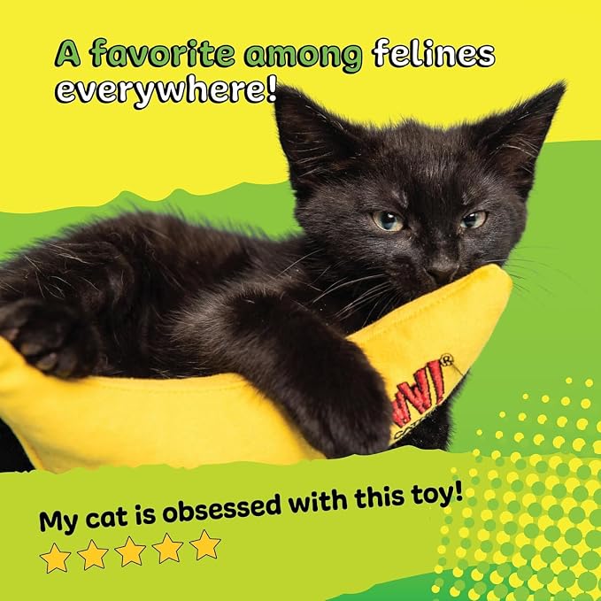 Yeowww! 100% Organic Catnip Toy, Yellow Banana 3 Pack - Image 9