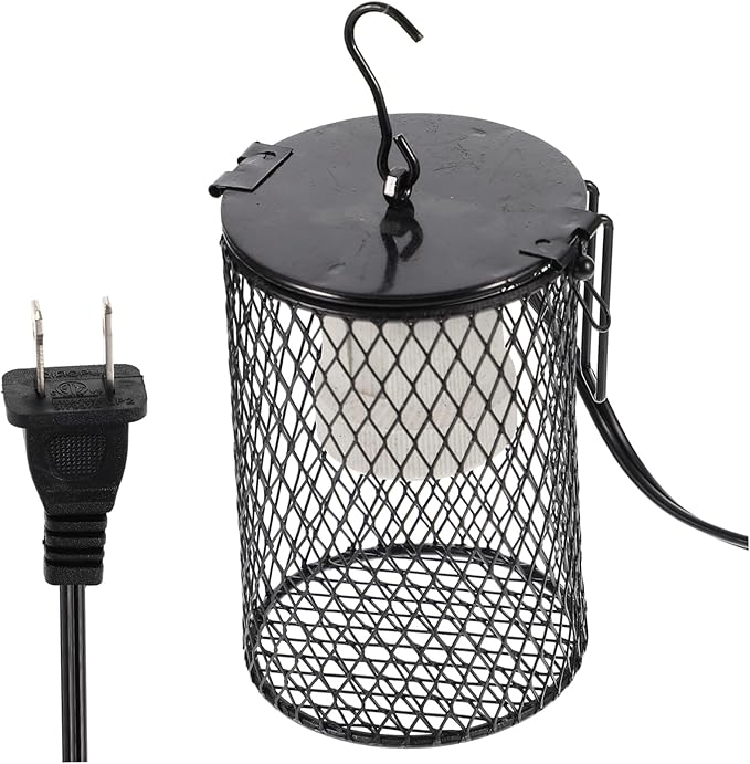 UKCOCO Parrot Heater Protector Lampshade for Reptile Heating Heat Preservation Lamp Cover for Installation Reptile Tanks US Plug Compatible