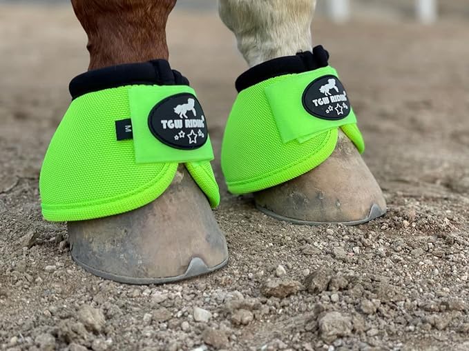 TGW RIDING 2520D Horse Bell Boots No-Turn Horse Bell Boots, Equine Ballistic Hoof Overreach Bell Boot, Pair