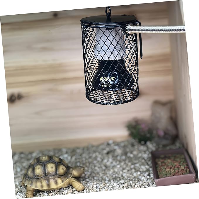 Yardwe Lamp Mesh Cover for Reptile Heating Lights Protective Scald Shield for Reptile Cages Ceramic Bulb Shade for Lizards Turtles and Birds Small