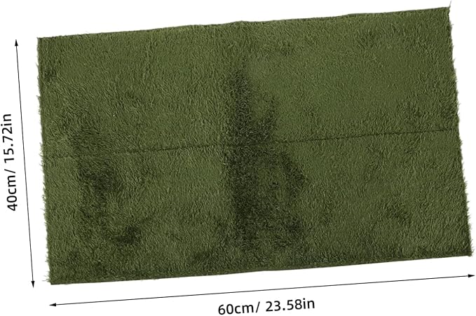 Milisten Reptile Carpet Mat for Terrariums Substrate Liner for Amphibians and Tortoises Breathable and Comfortable Cage Accessory Faux Grass Design
