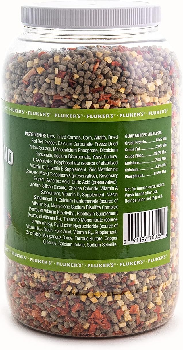Fluker's Buffet Blend Tortoise Diet, Veggies with Fortified Pellets, 3.25 lbs.