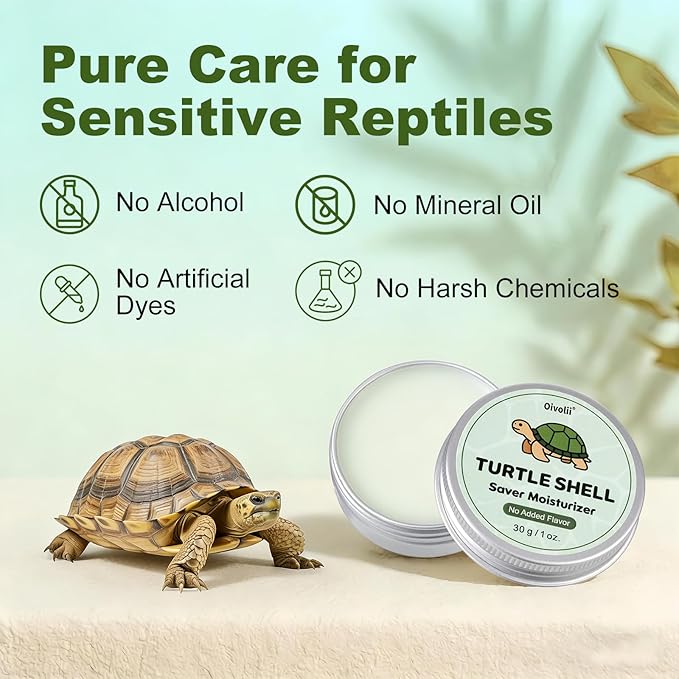 Reptile Shell Care Balm – Moisturizing Conditioner for Tortoise Shell & Lizard Skin – Hydrates Dry Shells in Tanks, Basking Areas & Low Humidity Environments