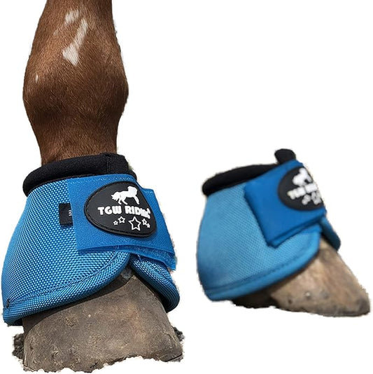 TGW RIDING 2520D Horse Bell Boots No-Turn Horse Bell Boots, Equine Ballistic Hoof Overreach Bell Boot, Pair