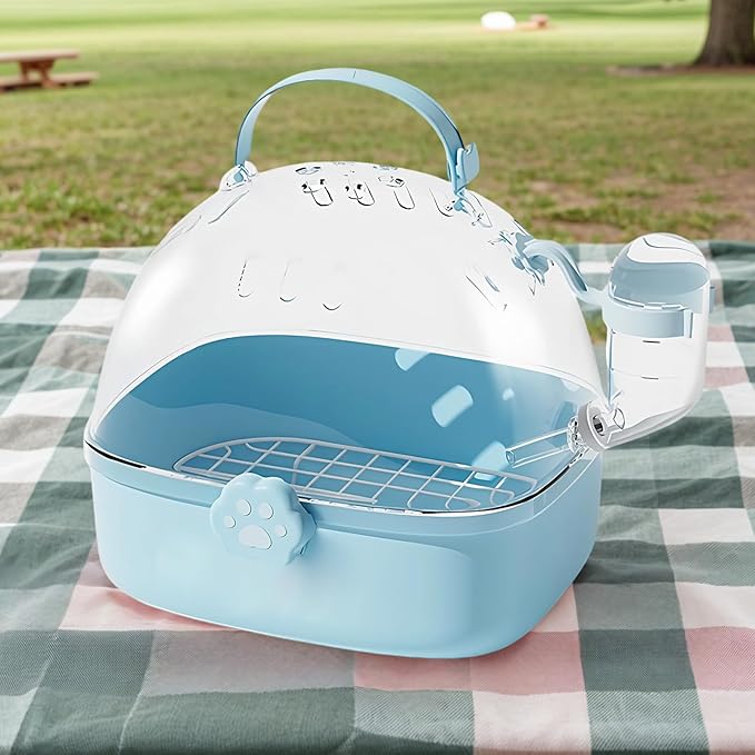 Bird Carrier Cage with Water Bottle, Portable Parrot Travel Carrier Cage for Parrots, Hamster, Guinea Pig, Lovebird, Budgies, Small Animal, 17x16x18 cm