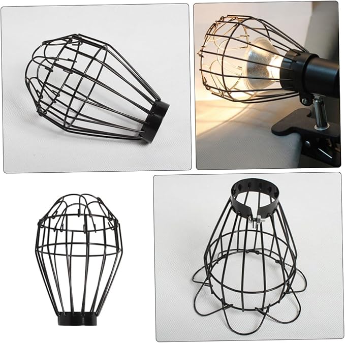 OUNONA 1set Reptile Lamp Guard Scalding Lampshade for Pet Cages Safe Installation for Boxes Tanks Compact Protective Design 2pcs
