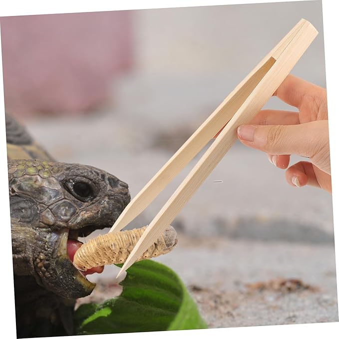 Sosoport 2pcs Reptile Food Tweezers Feeding Clips for Lizards Snakes Turtles and Crawling Pet Food Supply Feeding Tool