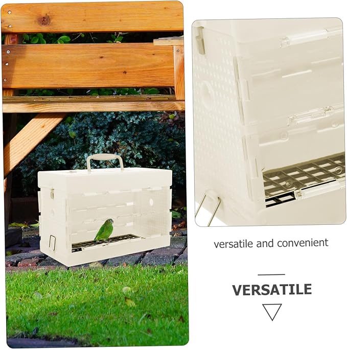 Mikikit Bird Carrier Travel Cage Lightweight Portable Small Bird Cage for Parakeets Cockatiel Budgie