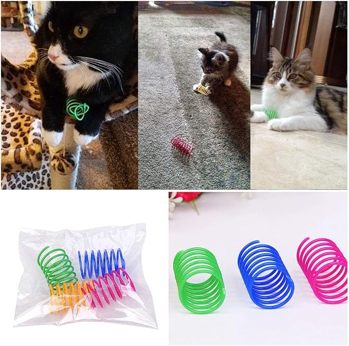 Andiker Cat Spring Toy, 12 Pc Colorful Cat Kicker Toys Interactive Cat Toys for Indoor Cats Swatting, Biting, Hunting to Kill Time and Keep Fit - Image 8