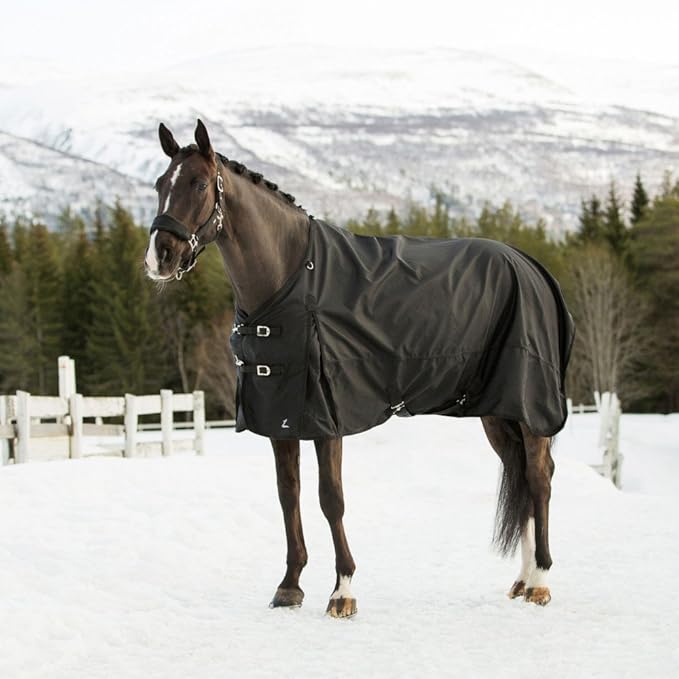 HORZE Nevada 1200D Waterproof Turnout Sheet - Black - Size: 57