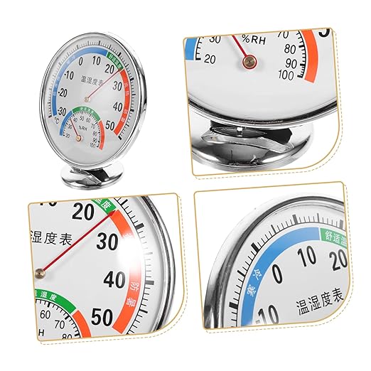 balacoo Reptile Temperature Humidity Gauge Terrarium Humidity Sensor Easy to Read Thermohygrometer Suitable for Reptiles Dual Scale