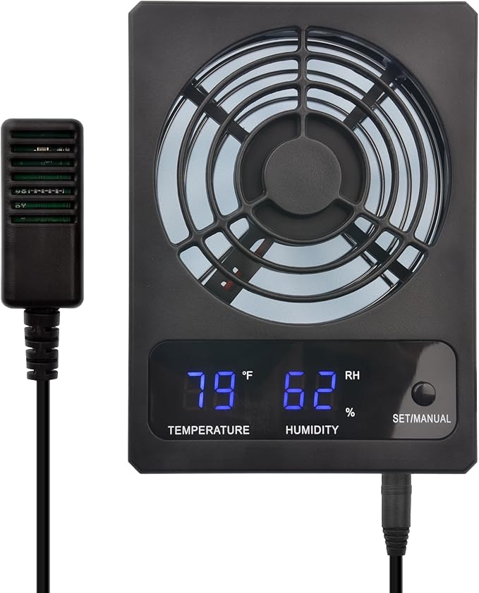 Dehumidifier for Rainforest Terrarium Vivarium,reptile tank fan,Ventilation Fan For Reptile Enclosure,Improving Air Circulation For Amphibians, Reptiles and Lizard、Bearded Dragon、Tortoise、Snake