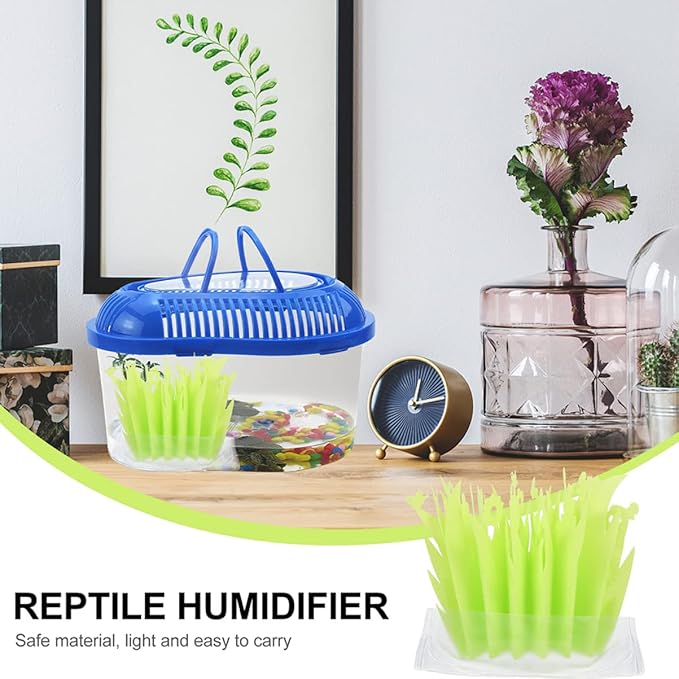 Milisten 3pcs Reptile Humidifier for Terrarium Decor Washable Imitation Plants for Habitat High Humidity for Reptiles Eco-friendly Design for Easy Use