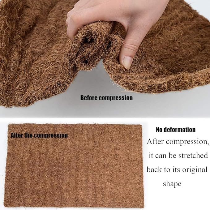 Hamiledyi Reptile Carpets 4Pcs Natural Coconut Fiber Tortoise Carpet Mats for Pet Terrarium Liner Reptile Supplies for Lizard Snake Chameleon Turtle Bedding Bunny Rabbit Mat