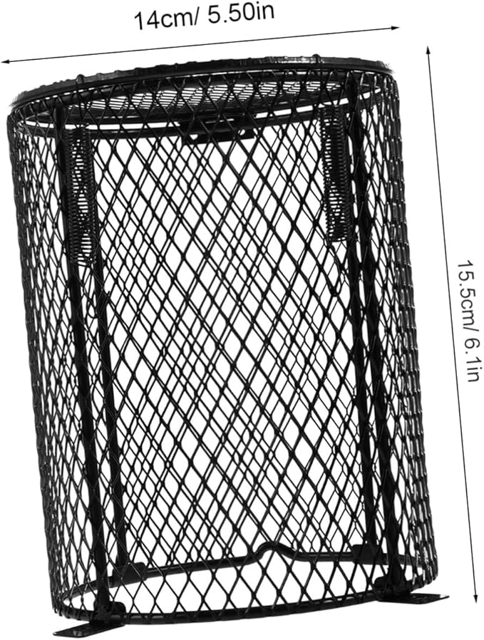 MERRYHAPY Reptile Heat Lamp Mesh Cover Scald Ceramic Bulb Protector for Safe Lighting Reptile Cages and Easy to Install Heating Lamp Shield Optimal Visibility