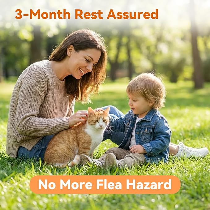 PUAINTA Addcool Plus Flea and Tick Prevention for Cats & Kittens, Professional Topical Treatment, 3 Monthly Doses, Fast-Acting Waterproof Cat Flea Drops