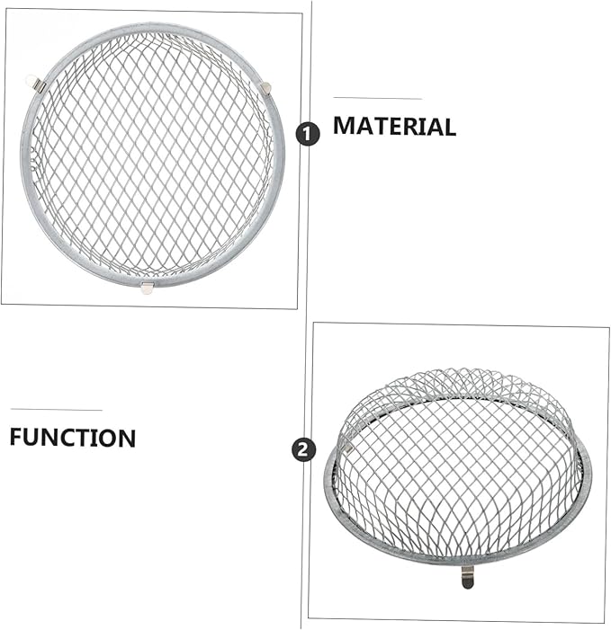 2pcs Reptile Heating Lamp Shade Scald Lamp Cover for Reptiles Mesh Protector for Turtles Snakes and Lizards and Easy Installation Essential