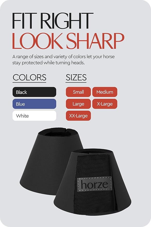 HORZE Pro Overreach Bell Boots for Horses | Neoprene Pair