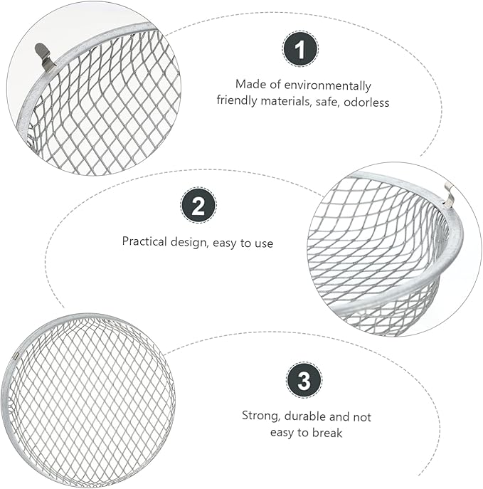 FRCOLOR 2pcs Reptile Heat Lamp Mesh Cover Protective Shade for Reptile Box Easy to Install for Basking Turtles and Lizards Safe and Practical Heating