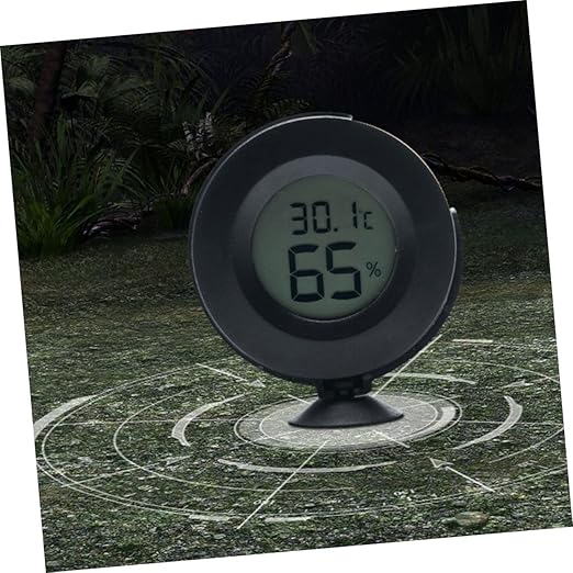 Reptile Hygrometer and Thermometer for Terrarium Digital LCD Temperature and Humidity Meter Accurate Readings for Snakes Lizards and Turtles