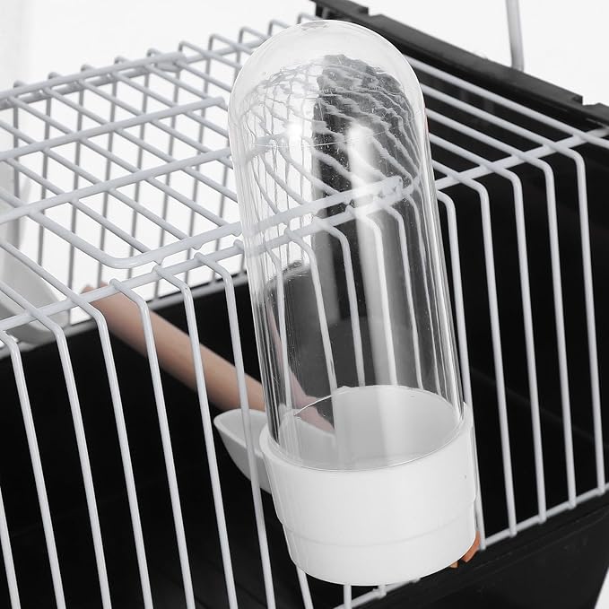 HEMOTON Portable Bird Carrying Cage with Handle Small Plastic Parrot Transport Cage for Outdoor Travel for Parakeets and Cockatiels