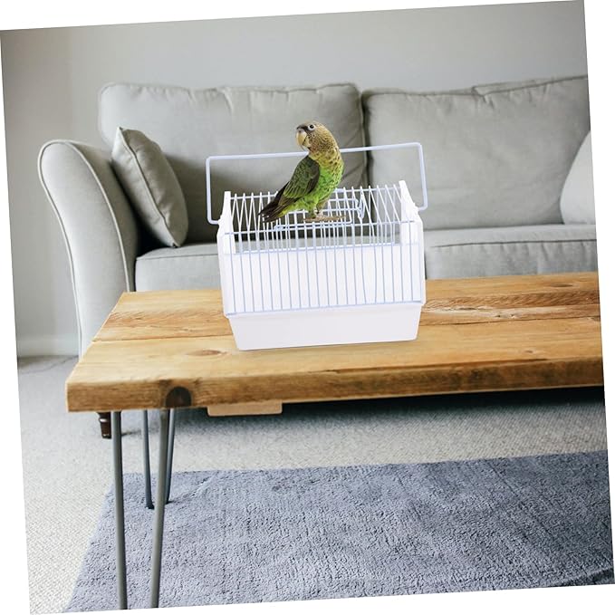 1set Portable Metal Bird Carrier Cage Lightweight Parrot Travel Cage for Birds for Outings and Travel Durable and Easy to Carry Includes Handle for Convenience