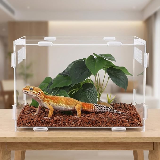 Artificial Reptile Terrarium Plants, Artificial Plant for Terrarium Fake Reptile Plants for Terrariums Plant with Suction Cup Habitat Accessories