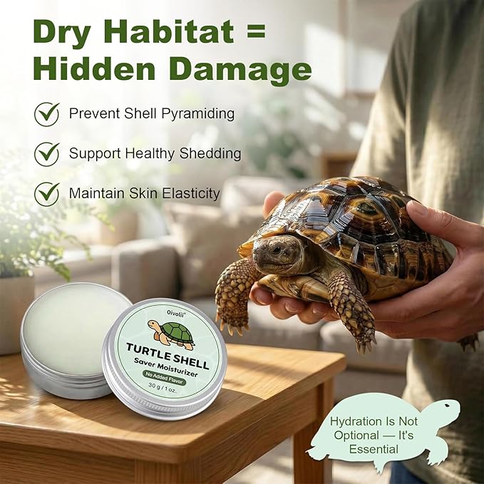 Reptile Shell Care Balm – Moisturizing Conditioner for Tortoise Shell & Lizard Skin – Hydrates Dry Shells in Tanks, Basking Areas & Low Humidity Environments