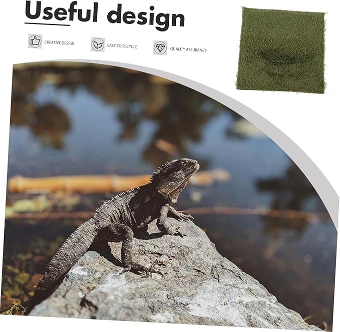 Abaodam Reptile Carpet Mat for Tortoise Bedding Pet Terrarium Liner Comfortable Substrate for Snakes Lizards and Amphibians Reptile Cage Accessory