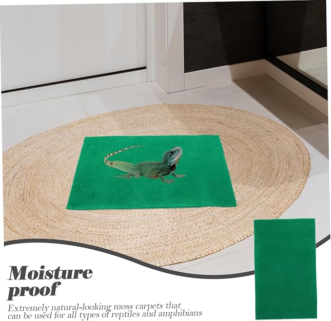 MERRYHAPY 2pcs Tortoise Supply Snake Bedding Reptile Mat Decorative Enclosure Carpet Reptile