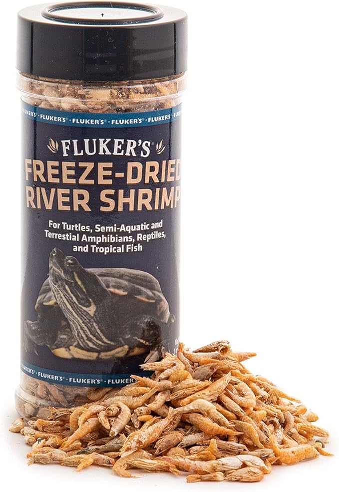 Fluker's Labs Aquatic Turtle Food Bundle (1.5 oz) Freeze Dried River Shrimp (1 oz)