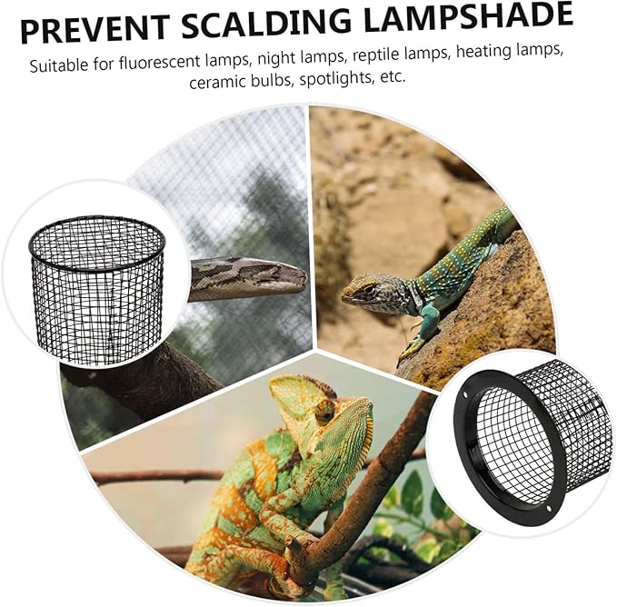 jojofuny Round Anti-Scald Lampshade for Heating Lights Practical Cover for Reptile Protection Efficient Heat Dissipation Essential for Terrarium Safety
