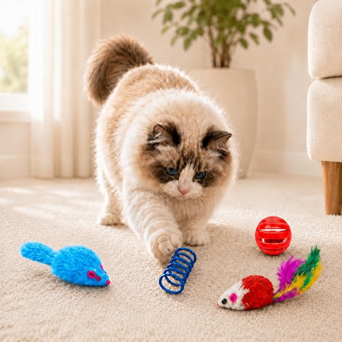 Cat Toys for Indoor Cats, 44 Pack Interactive Cat Toy Set for Kitten - Image 7