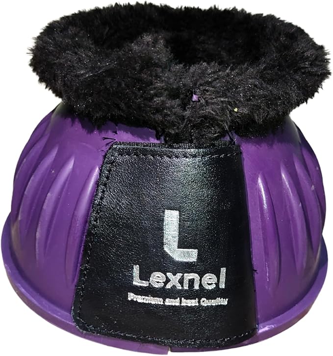 Rubber Bell Boots, Durable Bell Boots for Horse – Superior Hoof Protection and Comfort 1 Pair (Purple, X-Large)
