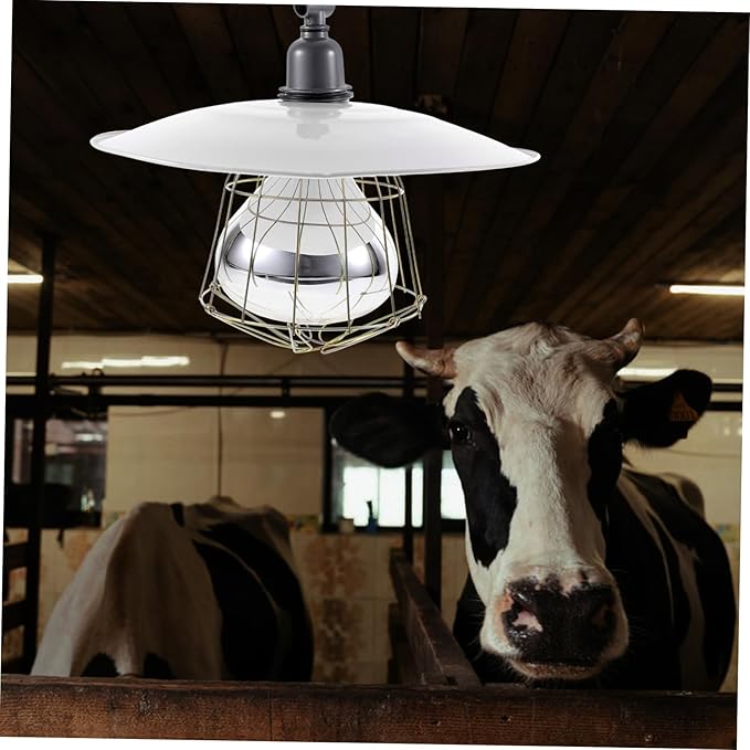 Kisangel Livestock Heat Lamp for Pigs and Poultry Heating Lamp for Safe and Heat Preservation Easy Install and Design for Reptiles and Pets