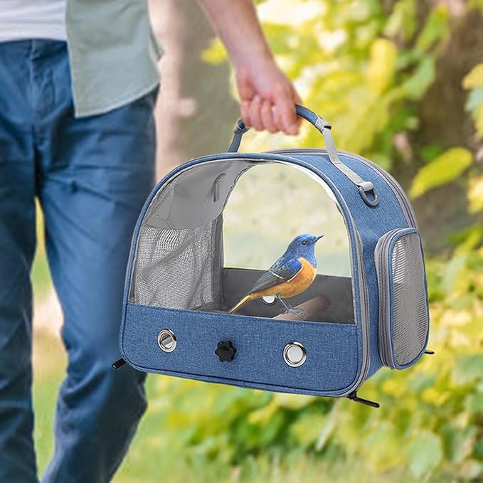 Lightweight Bird Carrier - Bird Backpack Carrier | Small Pet Parrot Bag, Portable Cage, Removable Backpack Travel Cagge for Rabbits Parrots Small Pets Hamsters