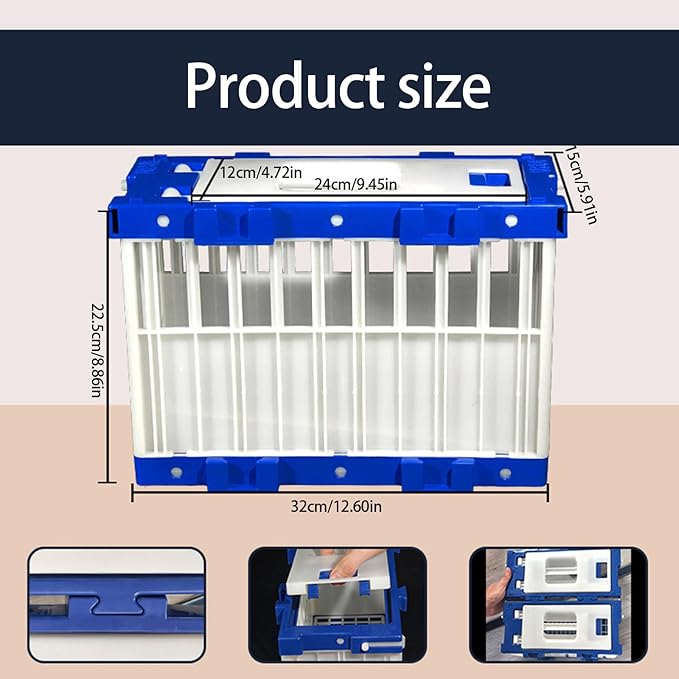 Foldable Bird Cage Carriers for Racing Pigeons Parrots Outdoor Exercise Spliceable Bird Cage
