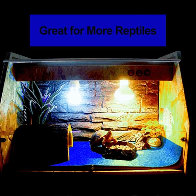 Mechpia 47" x 24" Large Reptile Carpet Terrarium Liner Bedding Reptile Substrate Mat Supplies for Bearded Dragon Snake Lizard Tortoise Leopard Gecko (Blue)