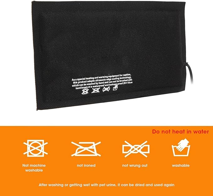 plplaaoo Constant Temperature Under Tank Terrarium Warmer Heating Mat, Reptile Heating Pad, Adjustable Temperature Under Tank Terrarium Heater, Heat Mat for Turtle Snake Frog Lizard Small Animals(L)