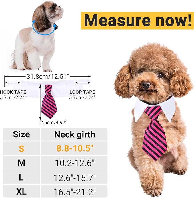 Segarty Cat Ties, 6PCS Pack Pet Tuxedo Costumes for Cats, Small Dogs, Puppy