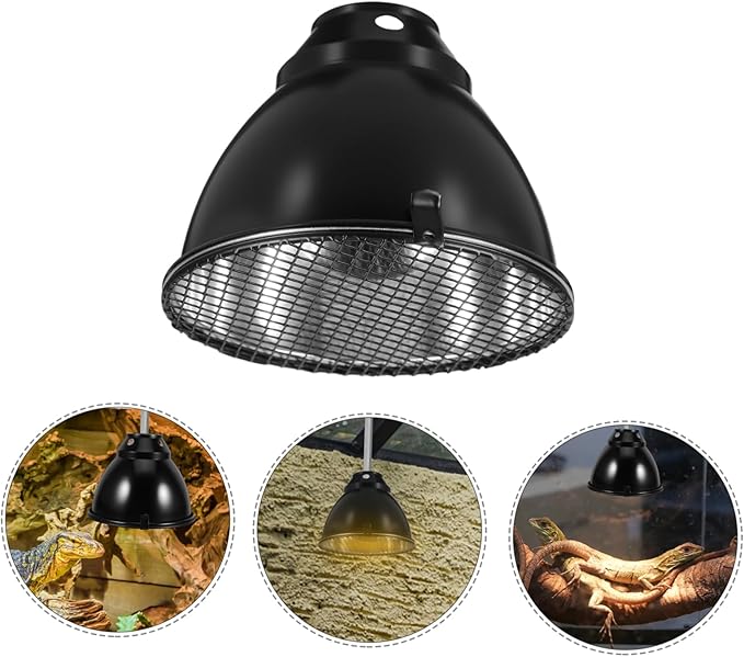 Milisten 1Set Reptile Heat Lamp Cover Scald Mesh Cover Reflector for Lizards Bearded Dragons Turtles Snakes Reliable Heat Retention for Terrariums