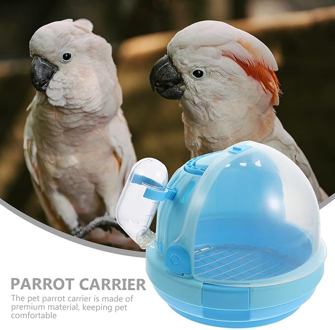 MERRYHAPY Portable Parrot Travel Cage with Shape, Lightweight Handheld Pet Bird Carrier with Galvanized Mesh Pad, Suitable for Budgerigar and Small Birds Outdoor Use