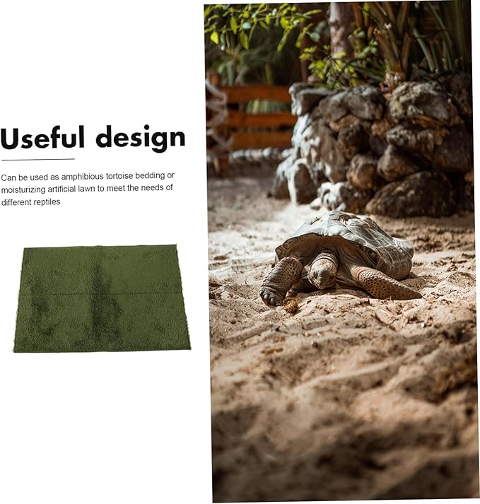 ORFOFE Reptile Carpet Mat Natural Moss Terrarium Bedding for Tortoise Turtles Lizards Snakes Gecko Cage Liner Moisture Retention Washable Substrate