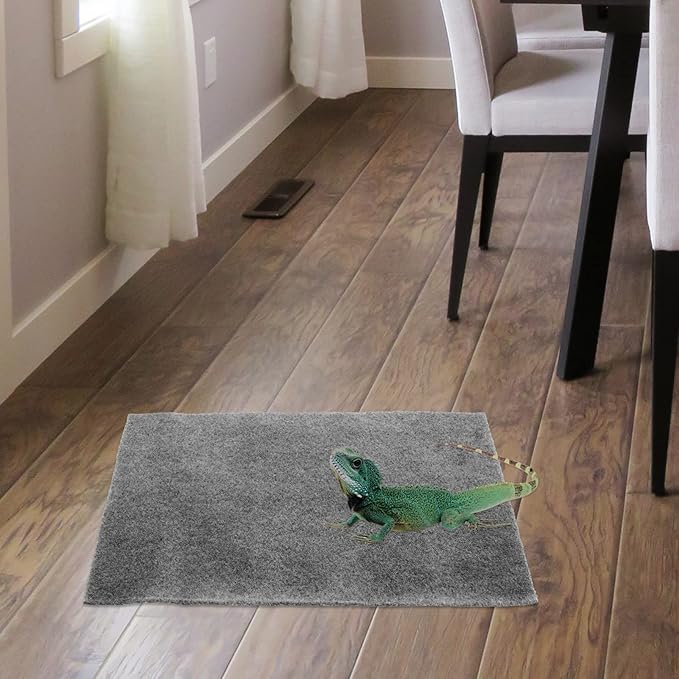 ibasenice Reptisoil Reptile Carpet: Terrarium Bedding Substrate Liner Reptile Cage Mat Supplies for Bearded Dragon Lizard Tortoise Leopard Gecko Snake, 2 pcs