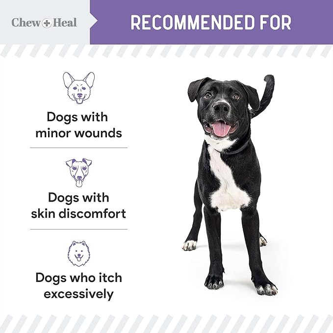 Chew + Heal Labs Hypochlorous Acid Lotion for Dogs – 4oz Dog Wound Spray for Cuts, Burns, Sores, Abrasions, and More – Non Toxic and Chemical Free Hot Spot Lotion – Made in the USA