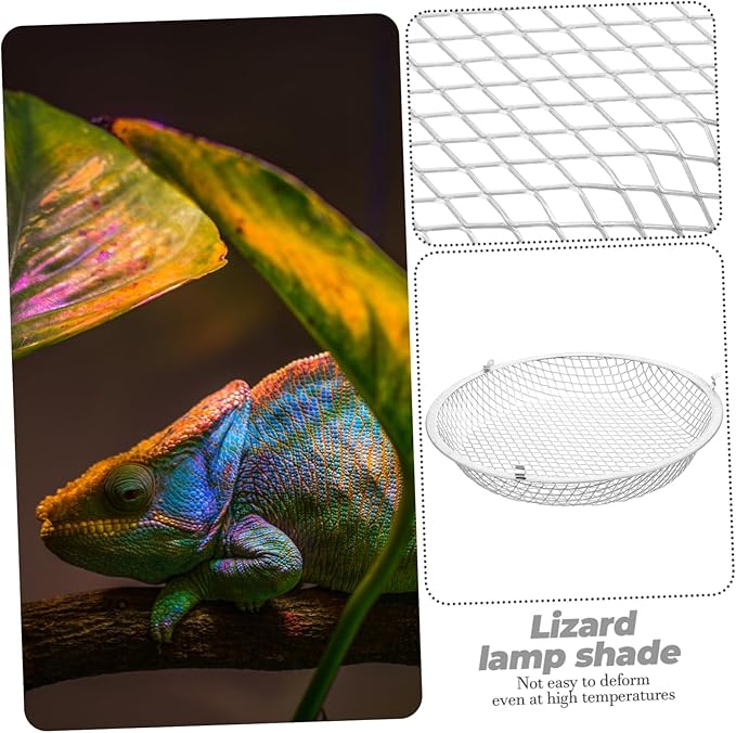 Lizard Lamp Shade Insulation Mesh Cover for Reptile Box Durable Heat Dissipation Protector for Day Night Lamps Prevent Scalding for Climbing Pets