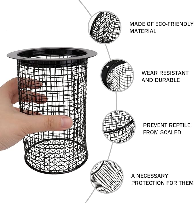 Mipcase 2pcs Night Light Cover for Reptiles Heat Lampshade Lampshade for Reptile Box Scald Cover Pet Net