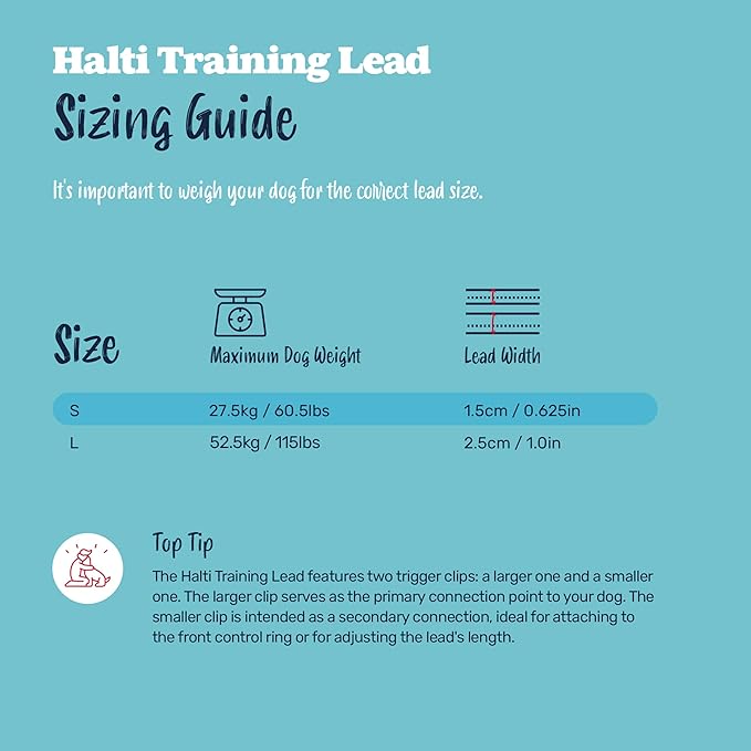 Halti Training Leash - Multifunctional Double-Ended Dog Leash, Ideal for Anti-Pulling Dog Training. Lightweight, Soft & Durable. Suitable for Medium to Large Dogs & Puppies (Size Large, Red, 2m)