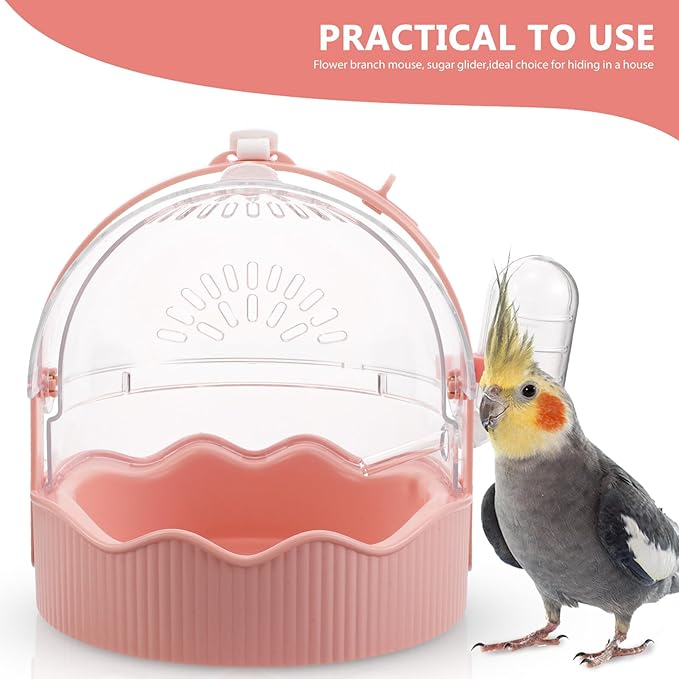 KESYOO Portable Parrot Travel Cage Lightweight Breathable Outdoor Bird Carrier Large Space with Kettle Suitable for Small to Medium Birds