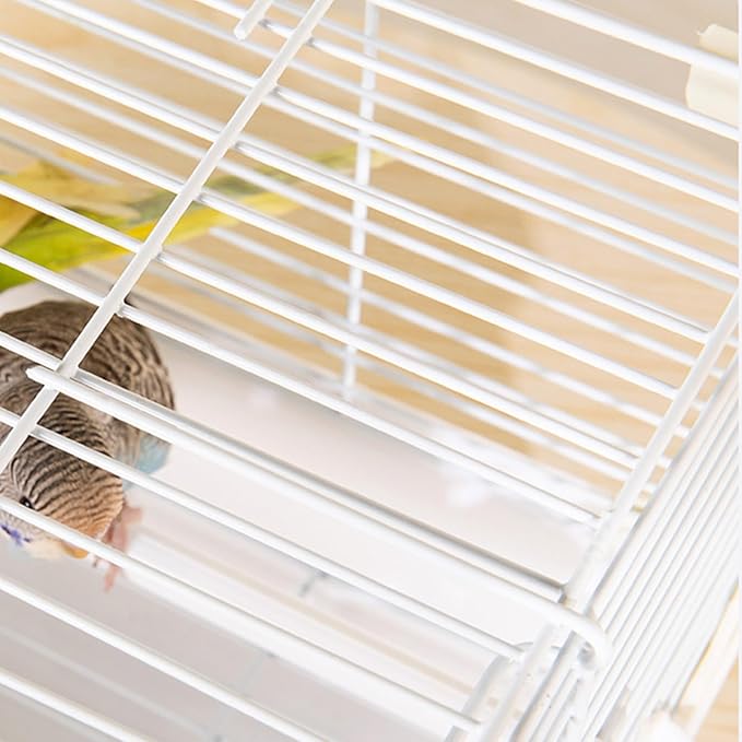 Bird Cage - Lightweight Portable Carrier with Handle, Secure Travel Housing Solution, Durable Ventilated Small Animal Enclosure, Easy Access Door Design | Pet Transport for Cockatiels, Budgies